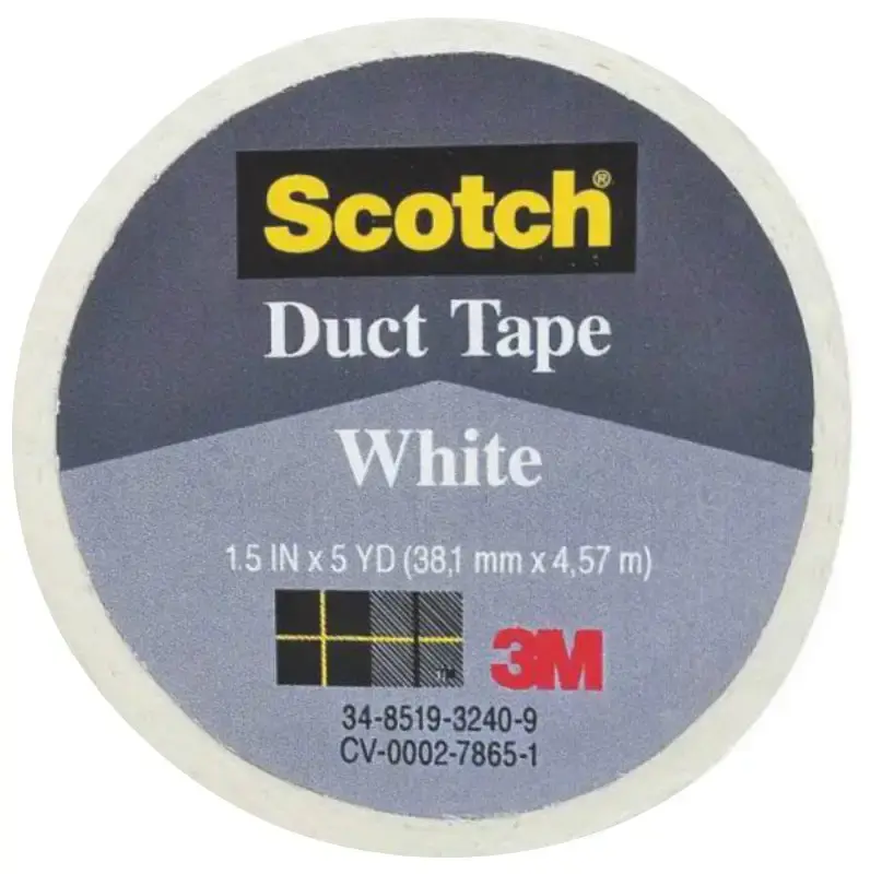 3M 1005-WHT-IP Duct Cloth Tape, 1.5 x 170, White