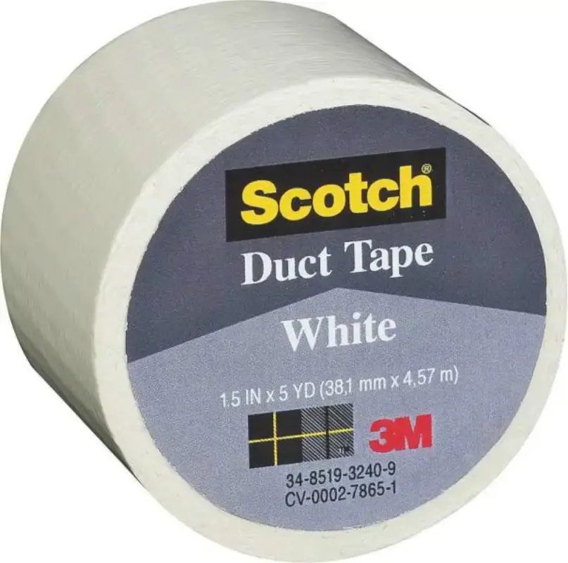 3M 1005-WHT-IP Duct Cloth Tape, 1.5 x 170, White