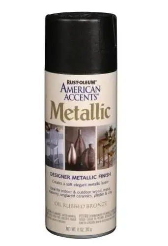 American Accents 243898 Metallic Spray Paint, 12 Oz, Oil Rubbed Bronze