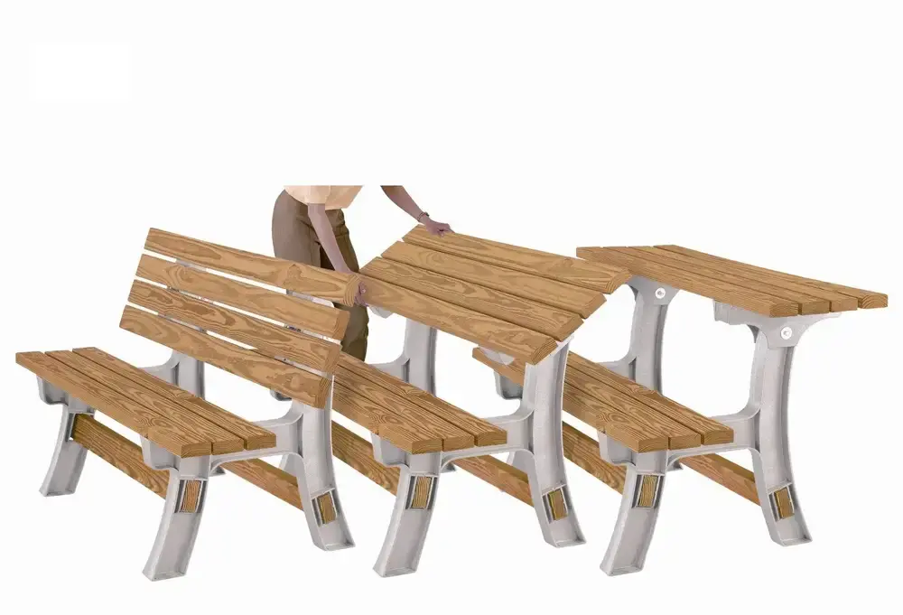 2X4 Basics 90110/05310 Flip Top Bench Table Legs, Sand