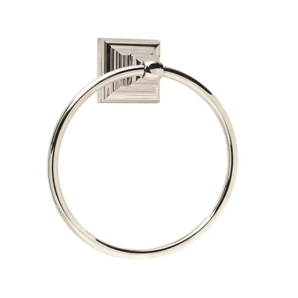 Amerock BH26511PN Markham Towel Ring, 6-7/8, Polished Nickel